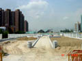 Walkway at Amenity structure roof